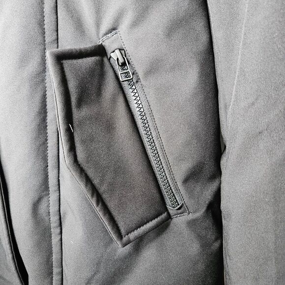 RUD BY RUDSAK Winter Coat Women's Large Black Faux Fur Trim Down Feathers Parka - Picture 6 of 16